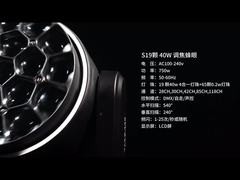 Cabeça móvel led com zoom ocular 1940 B