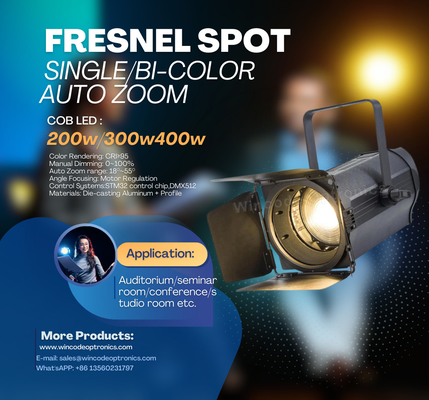Bom preço. 150W 200W LED Fresnel Quente Branco Frio Branco LED Spotlight Estúdio Luz on-line