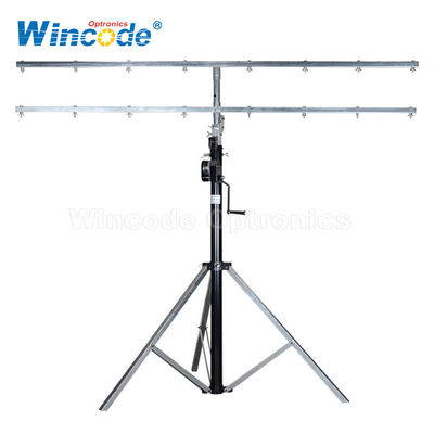 Bom preço. 4.5M Double Bar Stage Light Stands com bloqueio de segurança on-line