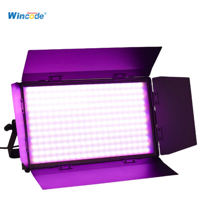 300W RGBW LED Panel Studio Light com Barndoor Temperatura Ajustável DMX/RDM Control